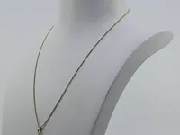 Gouden collier met hanger, 14 karaats - afbeelding 1 van  12