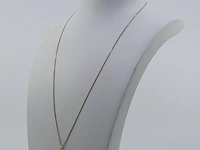 Gouden collier met hanger, 14 karaats - afbeelding 1 van  11
