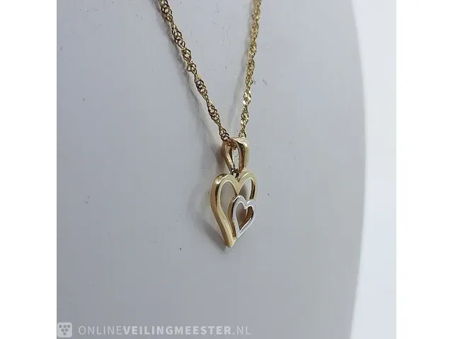 Gouden collier met hanger, 14 karaats - afbeelding 5 van  13