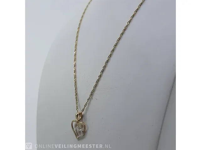 Gouden collier met hanger, 14 karaats - afbeelding 6 van  13