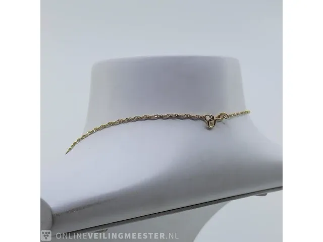 Gouden collier met hanger, 14 karaats - afbeelding 9 van  13