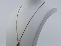 Gouden collier met hanger - afbeelding 1 van  8