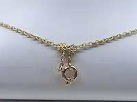 Gouden collier met zirkonia, 14 karaats - afbeelding 7 van  9