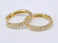 Gouden creolen diamant - afbeelding 6 van  8