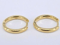 Gouden creolen diamant - afbeelding 7 van  8