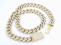 Gouden cuban ketting vol met diamanten 25.00 carat - afbeelding 7 van  9