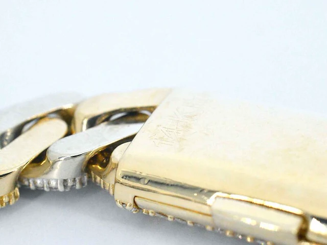 Gouden cuban ketting vol met diamanten 25.00 carat - afbeelding 9 van  9