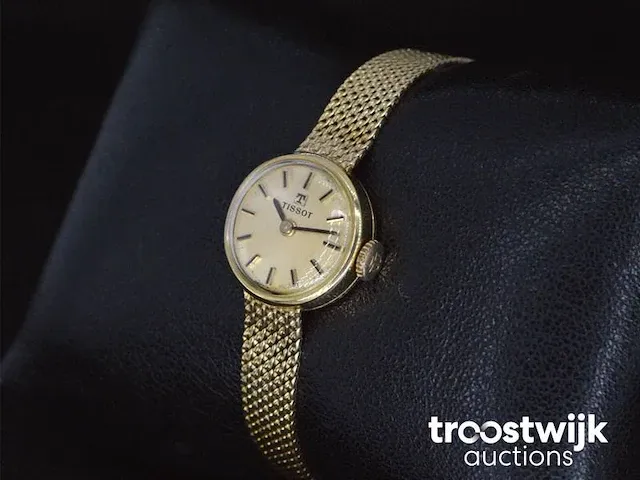 Gouden dameshorloge tissot - afbeelding 3 van  4
