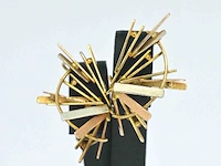 Gouden design oorbellen van anneke schat - afbeelding 1 van  12