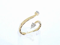 Gouden design ring met natuurlijke diamanten - afbeelding 3 van  10