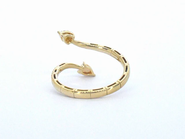 Gouden design ring met natuurlijke diamanten - afbeelding 6 van  10