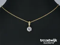 Gouden diamanten hanger met een gemaakte briljant cut van 1.00 carat - afbeelding 2 van  7