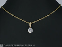 Gouden diamanten hanger met een gemaakte briljant cut van 1.00 carat - afbeelding 2 van  8