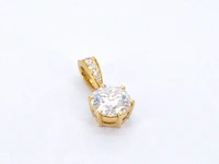 Gouden diamanten hanger met een gemaakte briljant cut van 1.00 carat - afbeelding 5 van  8