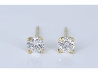 Gouden diamanten oorbellen van 1.00 carat - afbeelding 3 van  3