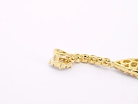 Gouden druppelvormige hanger met briljant en princess geslepen diamanten, excl. ketting - afbeelding 6 van  8