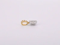 Gouden entourage hanger met briljant geslepen diamanten, excl. ketting - afbeelding 5 van  9