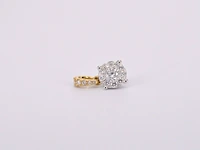Gouden entourage hanger met briljant geslepen diamanten, excl. ketting - afbeelding 7 van  9