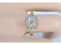 Gouden entourage ring met diamanten - afbeelding 2 van  6