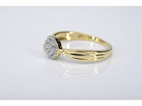 Gouden entourage ring met diamanten - afbeelding 4 van  7