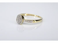 Gouden entourage ring met diamanten - afbeelding 4 van  7