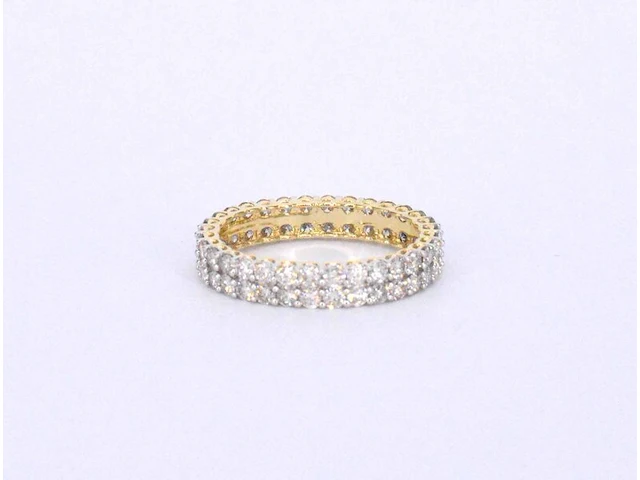 Gouden eternity ring met diamanten - afbeelding 9 van  11