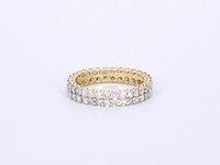 Gouden eternity ring met diamanten - afbeelding 9 van  11