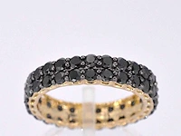 Gouden eternity ring met zwarte diamanten - afbeelding 1 van  9