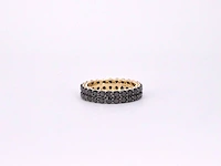 Gouden eternity ring met zwarte diamanten - afbeelding 6 van  9
