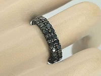 Gouden eternity ring zwart diamant - afbeelding 2 van  7