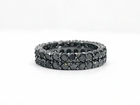 Gouden eternity ring zwart diamant - afbeelding 4 van  7