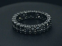 Gouden eternity ring zwart diamant - afbeelding 5 van  7