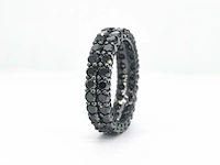 Gouden eternity ring zwart diamant - afbeelding 6 van  7