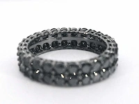 Gouden eternity ring zwart diamant - afbeelding 7 van  7