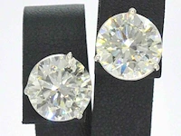 Gouden exclusieve oorbellen met grote briljanten van 10.00 carat - afbeelding 1 van  12