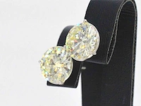 Gouden exclusieve oorbellen met grote briljanten van 10.00 carat - afbeelding 6 van  12