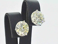 Gouden exclusieve oorbellen met grote briljanten van 10.00 carat - afbeelding 7 van  12