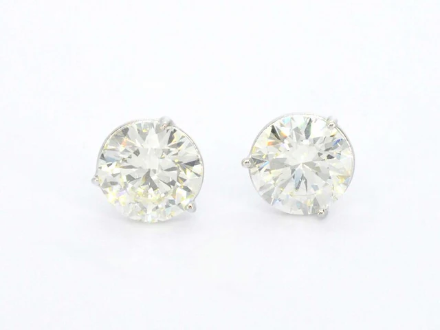 Gouden exclusieve oorbellen met grote briljanten van 10.00 carat - afbeelding 9 van  12