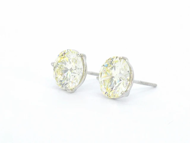 Gouden exclusieve oorbellen met grote briljanten van 10.00 carat - afbeelding 11 van  12