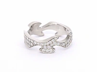 Gouden george jensen fusion 3pcs ring met diamanten - afbeelding 6 van  10