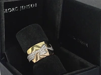 Gouden george jensen fusion 3pcs ring met diamanten - afbeelding 7 van  10