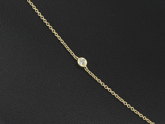 Gouden halscollier met natuurlijke diamanten - afbeelding 5 van  7