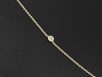 Gouden halscollier met natuurlijke diamanten - afbeelding 5 van  7