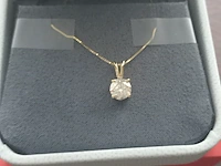 Gouden halsketting met diamant 1.01ct - afbeelding 6 van  6