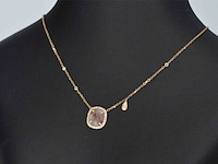 Gouden halsketting met diamanten - afbeelding 3 van  9