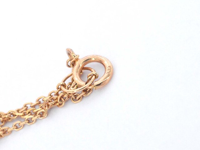 Gouden halsketting met diamanten - afbeelding 7 van  9