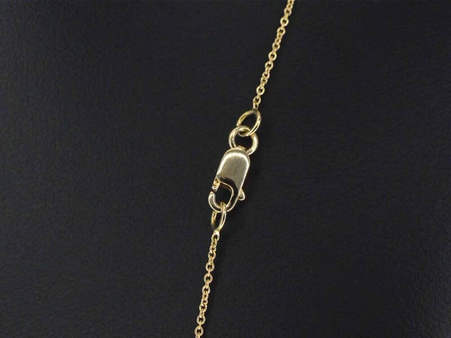 Gouden halsketting met een briljant geslepen diamant van 0.50 carat - afbeelding 5 van  9