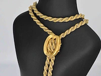 Gouden halsketting met een gouden sluiting - afbeelding 5 van  11