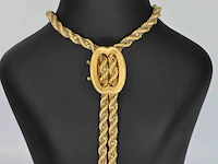 Gouden halsketting met een gouden sluiting - afbeelding 6 van  11