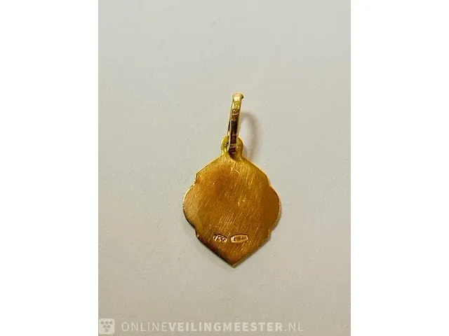 Gouden hanger 18 karaat met saint rita of cascia. - afbeelding 2 van  6